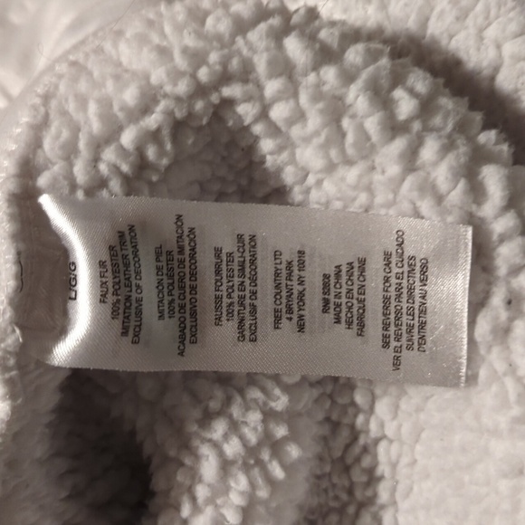 Free country Women's Large Fleece Zip Up Jacket Winter White Warm - Picture 12 of 12